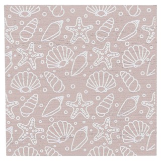 Villa dEste Home Σετ 4 Σουβέρ από Ξύλο MDF σε Στυλ Ακτής Ωκεανού 59...