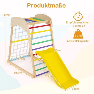 Costway 6-σε-1 Ξύλινη Εσωτερική Παιδική Χαρά Ζούγκλας για Παιδιά TS... Costway 6-σε-1 Ξύλινη Εσωτερική Παιδική Χαρά Ζούγκλας για Παιδιά TS...