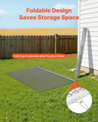 VEVOR Σύρσιμο Άροτρο 1.8x0.9 m, Αποδοτικό Καλλιεργητικό Πλέγμα Γαλβ...