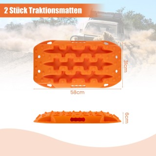 Costway  Σετ 2 Αντιολισθητικές Σανίδες Εκτός Δρόμου από Ενισχυμένο ...