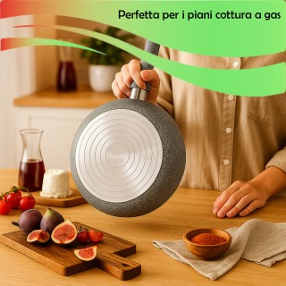 BAKAJI Σετ Μαγειρικών Σκευών με Αντικολλητικό Επίστρωμα - Τηγάνι Ø3...