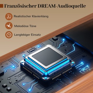 Costway Ψηφιακό Πιάνο με 88 Βαρυκεντρισμένα Πλήκτρα και Συρταρωτό Σ...