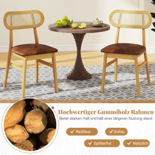 Costway Ξύλινες Καρέκλες Εσωτερικού Χώρου με Επενδεδυμένο Κάθισμα (... Costway Ξύλινες Καρέκλες Εσωτερικού Χώρου με Επενδεδυμένο Κάθισμα (...