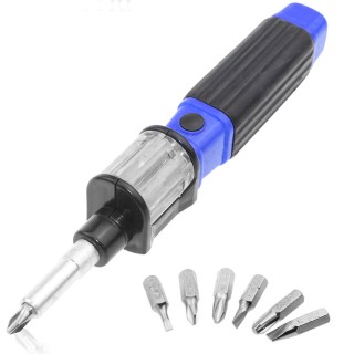 KINZO Σετ Κατσαβιδιού με 6 Ανταλλάξιμες Μύτες και Μαγνητική Άκρη Ki...