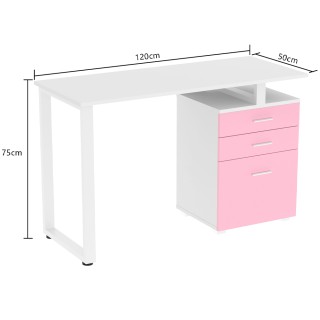 BAKAJI Γραφείο με Συρταριέρα Τραπέζι Υπολογιστή Ατσάλινη Επιφάνεια... BAKAJI Γραφείο με Συρταριέρα Τραπέζι Υπολογιστή Ατσάλινη Επιφάνεια...