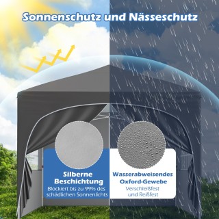 Costway Κιόσκι 3x3M με 4 Αποσπώμενες Πλευρές , Τσάντα, 8 Πασαλάκια... Costway Κιόσκι 3x3M με 4 Αποσπώμενες Πλευρές , Τσάντα, 8 Πασαλάκια...