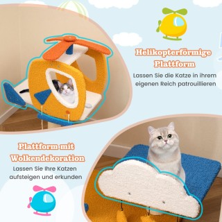 Costway Παιδική Χαρά Γάτας με Σχέδιο Ελικοπτέρου και Πλατφόρμα Συνν... Costway Παιδική Χαρά Γάτας με Σχέδιο Ελικοπτέρου και Πλατφόρμα Συνν...