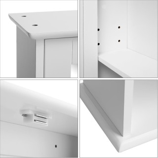 BAKAJI Κινητό Ντουλάπι Τοίχου Μπάνιου με Καθρέφτη και Ξύλινα Διπλά... BAKAJI Κινητό Ντουλάπι Τοίχου Μπάνιου με Καθρέφτη και Ξύλινα Διπλά...