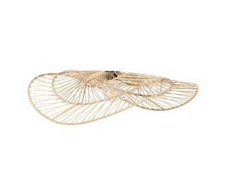 Ostaria Μικρό Φωτιστικό Οροφής Ozana Φυσικό από Μέταλλο και Σχοινί ...