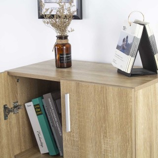 BAKAJI Μοντέρνα Ντουλάπα με 3 Ράφια & 2 Πόρτες για Σπίτι/Γραφείο σε... BAKAJI Μοντέρνα Ντουλάπα με 3 Ράφια & 2 Πόρτες για Σπίτι/Γραφείο σε...