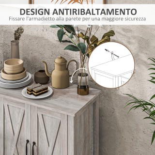 HOMCOM Πολυχρηστικό Ντουλάπι σε Ρουστίκ Στυλ με 4 Ρυθμιζόμενα Ράφι... HOMCOM Πολυχρηστικό Ντουλάπι σε Ρουστίκ Στυλ με 4 Ρυθμιζόμενα Ράφι...