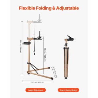 VEVOR Ρυθμιζόμενη Βάση Επισκευής Ποδηλάτου 110 lb με Δίσκο Εργαλείω...