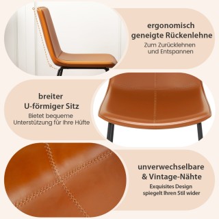 Costway Καρέκλες Κουζίνας Χωρίς Μπράτσα με Vintage Στυλ και Άνεση α... Costway Καρέκλες Κουζίνας Χωρίς Μπράτσα με Vintage Στυλ και Άνεση α...