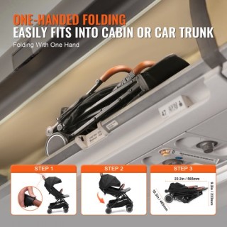 Καρότσι Μωρού VEVOR με Ρυθμιζόμενη Πλάτη & Υποπόδιο, Αναδιπλούμενο,... Καρότσι Μωρού VEVOR με Ρυθμιζόμενη Πλάτη & Υποπόδιο, Αναδιπλούμενο,...