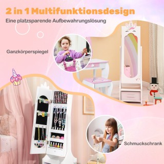 Costway Παιδική Ντουλάπα Κοσμημάτων με Ρυθμιζόμενο Καθρέφτη Σώματος... Costway Παιδική Ντουλάπα Κοσμημάτων με Ρυθμιζόμενο Καθρέφτη Σώματος...