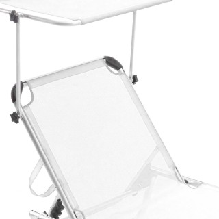 BAKAJI Ξαπλώστρα με Σκίαστρο Παραλίας Λευκή Αλουμινίου Πτυσσόμενη ... BAKAJI Ξαπλώστρα με Σκίαστρο Παραλίας Λευκή Αλουμινίου Πτυσσόμενη ...