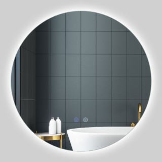 Costway Στρογγυλός Λαμπτήρας LED Καθρέπτης με Προσαρμοζόμενη Φωτειν...