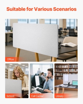 VEVOR Γραφείο Διαχωριστικό 1524 x 610 mm για Ιδιωτικότητα ZMGDYSMBW...