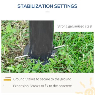 Outsunny 3x3m Steel Garden Gazebo με διπλό κουβούκλιο, πλέγμα και κ... Outsunny 3x3m Steel Garden Gazebo με διπλό κουβούκλιο, πλέγμα και κ...