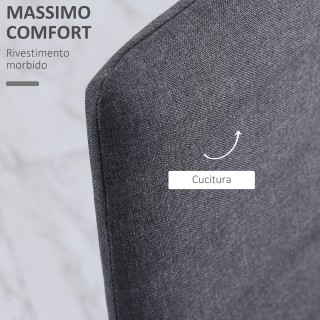 Σετ Μεταλλικές Καρέκλες με Υφασμάτινη Επένδυση 41 x 50 x 97 cm 4 τμ...