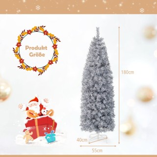 Costway Μαύρο-Λευκό Φωτιζόμενο Χριστουγεννιάτικο Δέντρο 180cm με 2... Costway Μαύρο-Λευκό Φωτιζόμενο Χριστουγεννιάτικο Δέντρο 180cm με 2...