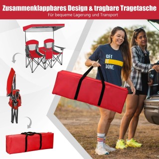 Costway Διπλή Καρέκλα Αγάπης Εξωτερικού Χώρου με Ρυθμιζόμενη Ομπρέ... Costway Διπλή Καρέκλα Αγάπης Εξωτερικού Χώρου με Ρυθμιζόμενη Ομπρέ...