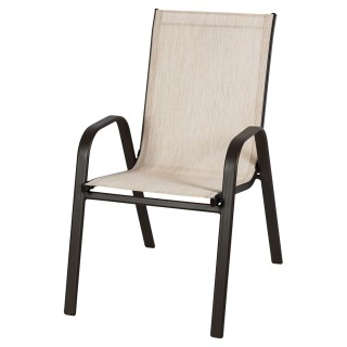 Galileo Εξωτερική καρέκλα με μπράτσα από ανθρακούχο χάλυβα, PVC και...