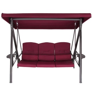 BAKAJI  Κούνια Κήπου Ίμπιζα 3 Θέσεων με Σκίαστρο Μαξιλάρια και Πτυσ...