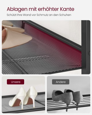 Ράφι Παπουτσιών 4 Επιπέδων 30 x 75 x 73cm Ρουστίκ Καφέ/Μαύρο LBS040... Ράφι Παπουτσιών 4 Επιπέδων 30 x 75 x 73cm Ρουστίκ Καφέ/Μαύρο LBS040...