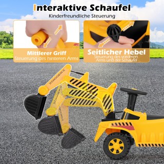 Costway Παιδικός Εκσκαφέας με Ρυθμιζόμενο Κουβά & Αποθηκευτικό Χώρο... Costway Παιδικός Εκσκαφέας με Ρυθμιζόμενο Κουβά & Αποθηκευτικό Χώρο...