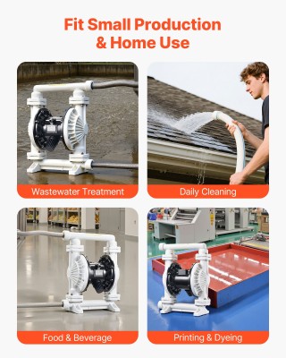 VEVOR Αεροκίνητη Αντλία Διπλού Διαφράγματος για Μεταφορά Αποβλήτων ...