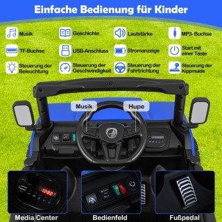 Costway Ηλεκτρικό Αυτοκίνητο Παιδιών με Ηλεκτρική Ανατροπή & Τηλεχε...