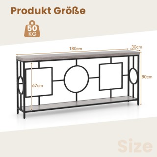 Κονσόλα - Τραπέζι με Μεταλλικό Πλαίσιο και Ξύλινη Επιφάνεια 180 x 3... Κονσόλα - Τραπέζι με Μεταλλικό Πλαίσιο και Ξύλινη Επιφάνεια 180 x 3...