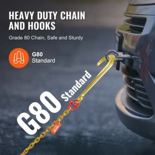 Αλυσίδα Ρυμούλκησης VEVOR 5/16x6 G80 με Γάντζους J & RTJ  RTJGTLMGD...