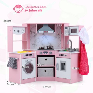 Costway Παιδική Ξύλινη Κουζίνα με Φως & Ήχο & Διανομέα Νερού & Πλυν... Costway Παιδική Ξύλινη Κουζίνα με Φως & Ήχο & Διανομέα Νερού & Πλυν...