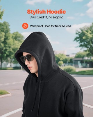 VEVOR Άνετη Ανδρική Μαύρη Φούτερ, Μικρό Μέγεθος, Μεγάλη Τσέπη LMSNK...