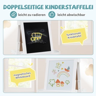 Costway Παιδική Ρυθμιζόμενη Πίνακας Λευκός με Μαγνητικό Πίνακα & Αν... Costway Παιδική Ρυθμιζόμενη Πίνακας Λευκός με Μαγνητικό Πίνακα & Αν...