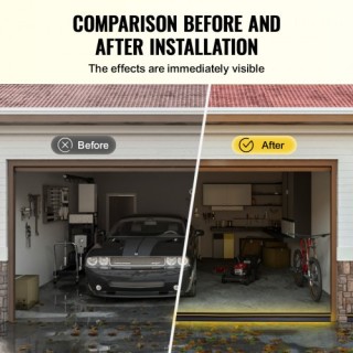 VEVOR Λωρίδα Σφράγισης Πόρτας Γκαράζ 16.5 FT Αδιάβροχη PVC MFTDT1J1...