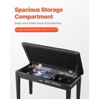 VEVOR Διπλό Πιάνο Πάγκος Πληκτρολογίου Αποθήκευση Μαξιλαρωμένο Κάθι... VEVOR Διπλό Πιάνο Πάγκος Πληκτρολογίου Αποθήκευση Μαξιλαρωμένο Κάθι...