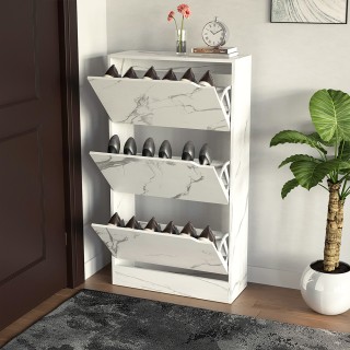 BAKAJI Λευκή Μαρμάρινη Παπουτσοθήκη 3 Θυρών με Ράφια Διπλού Βάθους ... BAKAJI Λευκή Μαρμάρινη Παπουτσοθήκη 3 Θυρών με Ράφια Διπλού Βάθους ...