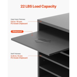 VEVOR Ξύλινος Οργανωτής Λογοτεχνίας με Ρυθμιζόμενα Ράφια Γκρι WJJEK... VEVOR Ξύλινος Οργανωτής Λογοτεχνίας με Ρυθμιζόμενα Ράφια Γκρι WJJEK...