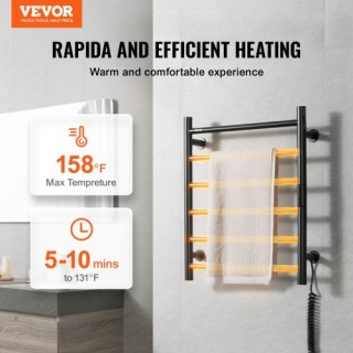 VEVOR  Πετσετοκρεμάστρα Τοίχου για Μπάνιο 61 x 50 x 10,2 cm Μαύρη 1...