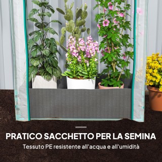 Outsunny Θερμοκήπιο με Σάκο για Φυτά και Είσοδο με Ρολό, από Ατσάλ... Outsunny Θερμοκήπιο με Σάκο για Φυτά και Είσοδο με Ρολό, από Ατσάλ...