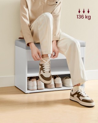 VASAGLE Λευκός Πάγκος Παπουτσιών με Αποθηκευτικό Χώρο 60x30x44 εκ. ... VASAGLE Λευκός Πάγκος Παπουτσιών με Αποθηκευτικό Χώρο 60x30x44 εκ. ...