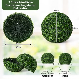 Costway  Ρεαλιστικές Τεχνητές Μπάλες Μπούξου για Εσωτερική και Εξωτ...