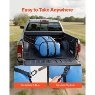 VEVOR Ασκός Αποθήκευσης Νερού 132L, Φορητός & Αναδιπλούμενος (34.3 ...