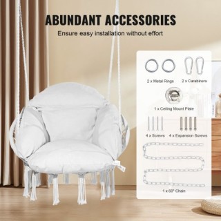 Κρεμαστή Καρέκλα Αιώρα VEVOR με Μαξιλάρι για Εσωτερικό & Εξωτερικό ...