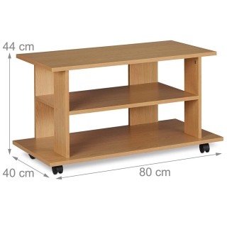 BAKAJI Κινητή τηλεόραση από ξύλο με 2 ράφια και ρόδες καροτσάκι τη... BAKAJI Κινητή τηλεόραση από ξύλο με 2 ράφια και ρόδες καροτσάκι τη...