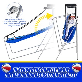 Costway  Διπλό Παιχνίδι Μπάσκετ Arcade με 8 Λειτουργίες και Ηλεκτρο...