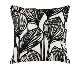 Ostaria Μαξιλαροθήκη τετράγωνη Togo μαύρη και λευκή 40x40cm -37661 Ostaria Μαξιλαροθήκη τετράγωνη Togo μαύρη και λευκή 40x40cm -37661